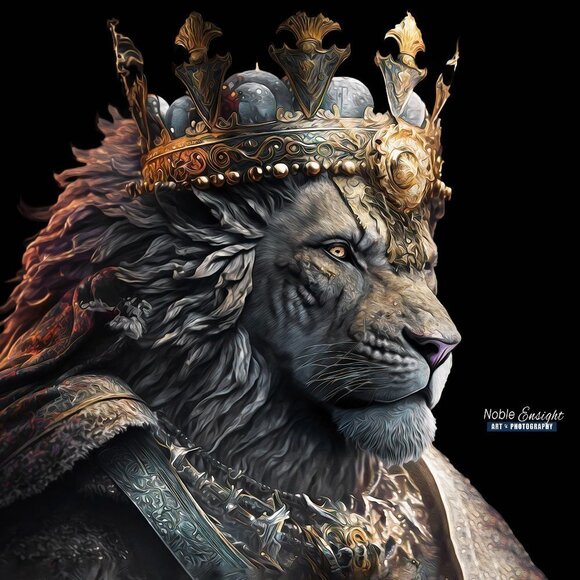 20x30 Royal Lion King Wall Art Watercolor Oil‎ Painting Art Poster - Picture 3 of 8